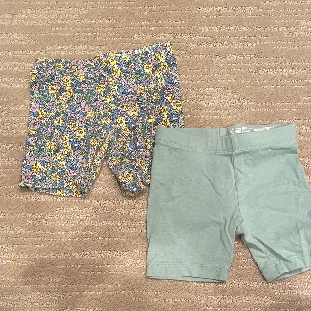 *5 for $2o* Kids XS (4-5T) Floral and Mint Bike Shorts